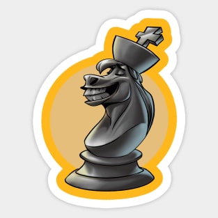 Black chess king Sticker